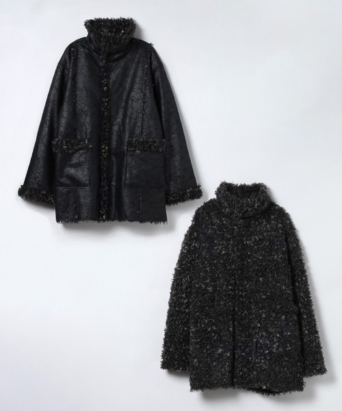 JEANASIS（ジーナシス） ムートンコート ボアコート リバーシブル