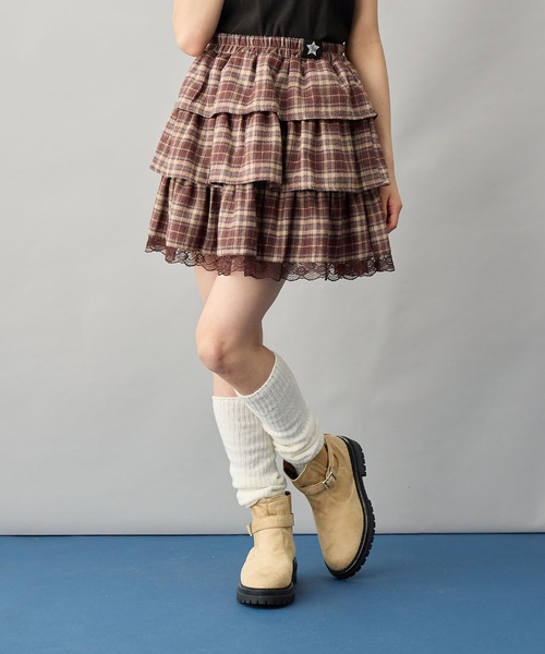 BISKEE スカート チェックカンカンスカート キッズ 子供服 女の子