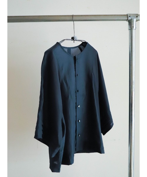 「FIL DE FER」 半袖ブラウス FREE ネイビー レディース_画像4