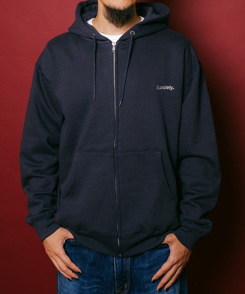 Subciety（サブサエティ） パーカー Trademark zip hoodie メンズ