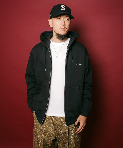 Subciety（サブサエティ） パーカー Trademark zip hoodie メンズ