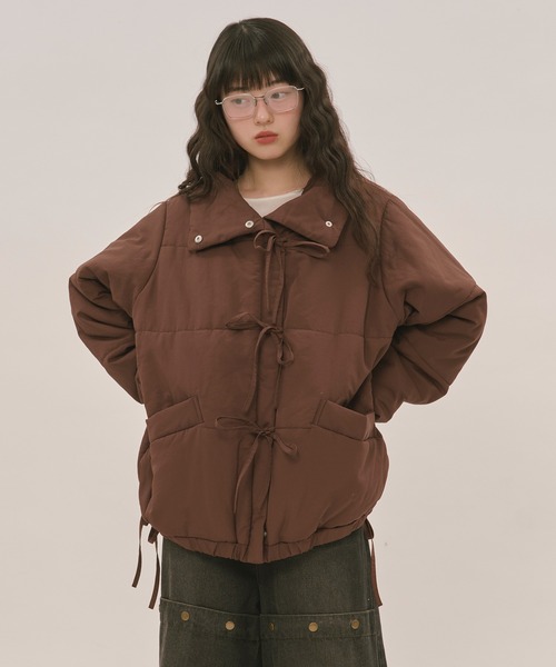 loin nuit ブルゾン アウター ribbon padding blouson / リボン