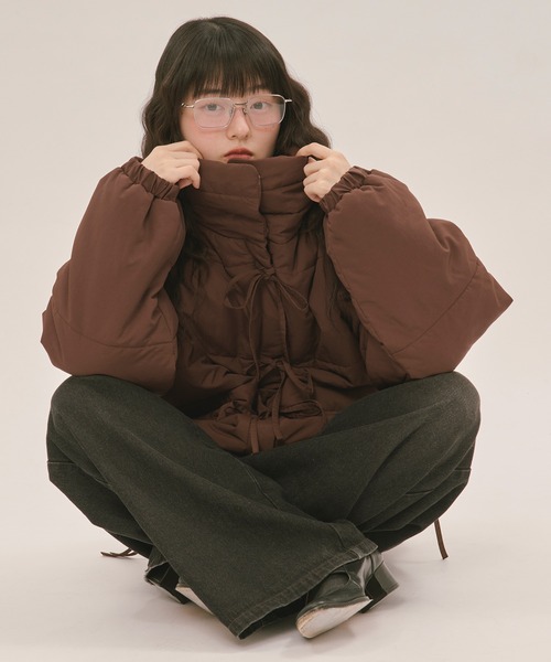 loin nuit ロワンニュイ ribbon batting blouson loin nuit ブルゾン アウター ribbon padding blouson / リボン