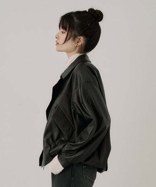 【美品】UNITED TOKYO レザーコンビボンディングブルゾン 中古・古着通販】UNITED TOKYO (ユナイテッドトーキョー) レザーコンビ