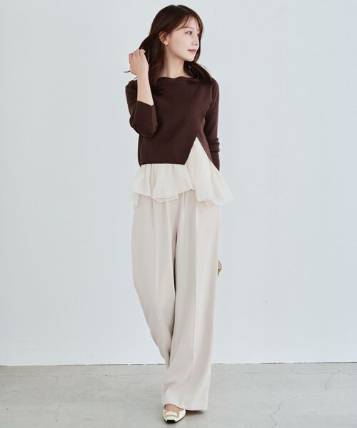 cle blatt パンツ タックストレートパンツ レディース : ZOZOTOWN