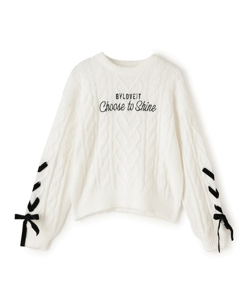 by LOVEiT ニット セーター リボンモールニット キッズ 子供服 女の子