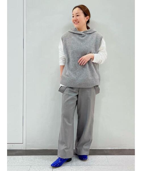 「human woman」 ニットベスト MEDIUM ベージュ レディース_画像5