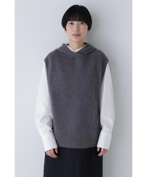 「human woman」 ニットベスト MEDIUM ベージュ レディース_画像9