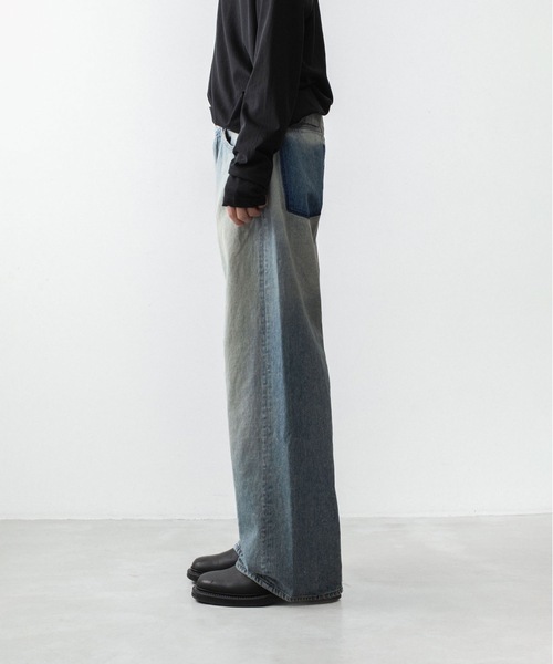 ワイドパンツ ジーンズ 11OZ デニム ワイドジーンズ / 11OZ DENIM WIDE JEANS メンズの画像