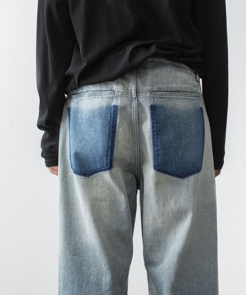 ワイドパンツ ジーンズ 11OZ デニム ワイドジーンズ / 11OZ DENIM WIDE JEANS メンズの画像
