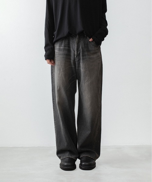 ワイドパンツ ジーンズ 11OZ デニム ワイドジーンズ / 11OZ DENIM WIDE JEANS メンズの画像