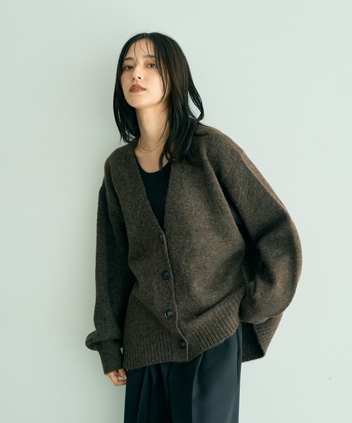 イェッカ ヴェッカ（YECCA VECCA）/ミドル丈Vネックカーディガン YECCA VECCA（イェッカヴェッカ） カーディガン ミドル丈Vネック