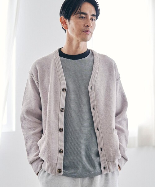 coen（コーエン） カーディガン ソフトタッチモールニットカーディガン