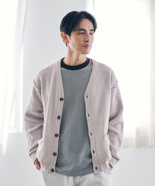 coen（コーエン） カーディガン ソフトタッチモールニットカーディガン