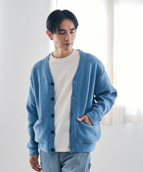 coen（コーエン） カーディガン ソフトタッチモールニットカーディガン