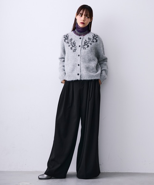 新品未使用✨モラビト ロゴ刺繍 モニーレビジュー装飾カーディガン 羽織り38 楽天市場】総刺繍 ニット カーディガン ニットカーディガン 羽織り