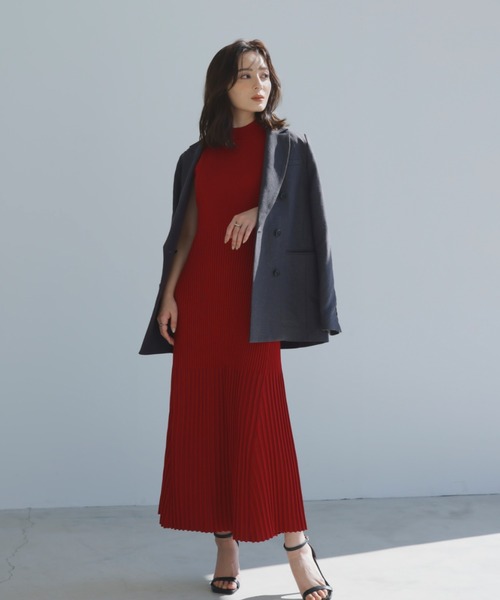 「anuans」 ニットワンピース MEDIUM ホワイト レディース_画像9