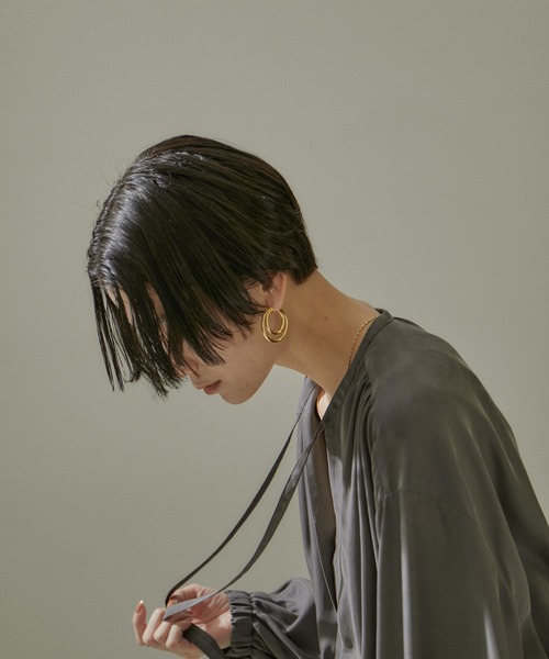 「SALON adam et rope'」 長袖ブラウス FREE ベージュ レディース_画像2