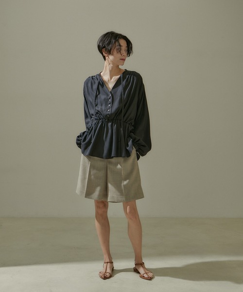 「SALON adam et rope'」 長袖ブラウス FREE ベージュ レディース_画像6