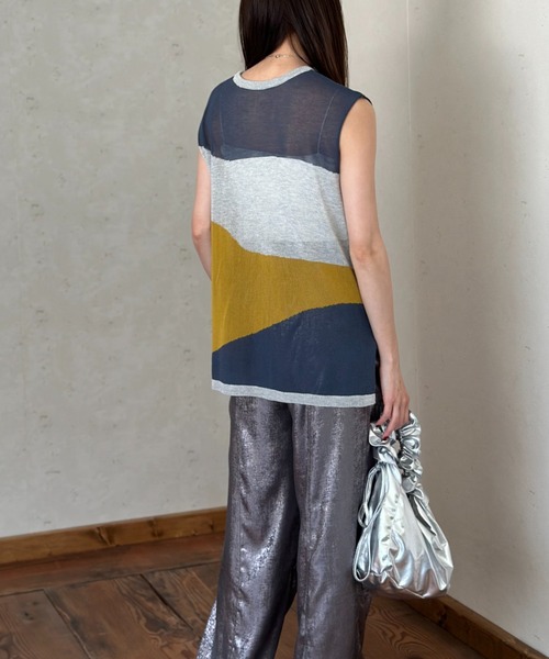 「Per sist ence」 ノースリーブニット FREE グレー レディース_画像7