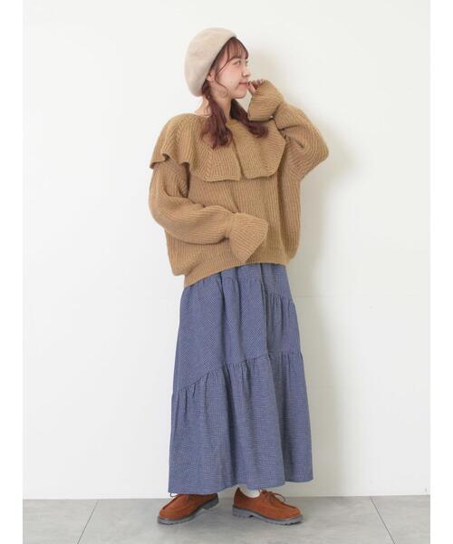 Samansa Mos2（サマンサモスモス） ニット セーター フリルカラー