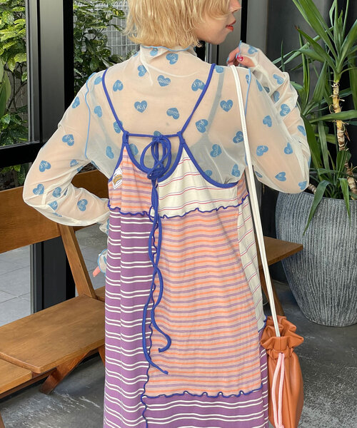 「HELLO.SANFRANCISCO」 キャミソールワンピース ONE SIZE イエロー レディース_画像3