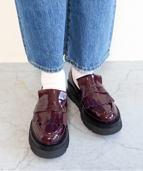 「cava cava」 シューズ 22.5cm ボルドー レディース_画像9