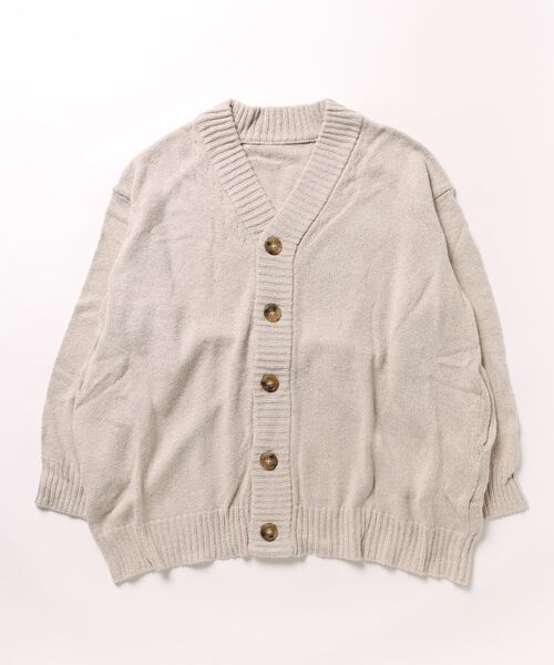 「JOURNAL STANDARD LUXE」 ニットカーディガン FREE ベージュ レディース_画像2