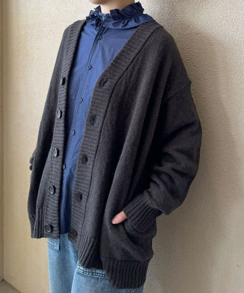 「JOURNAL STANDARD LUXE」 ニットカーディガン FREE ベージュ レディース_画像3