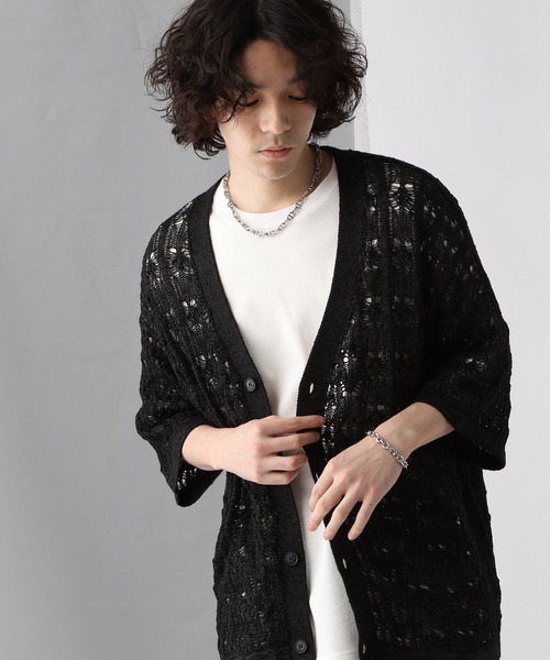 HARE（ハレ） ニットカーディガン FREE ブラック メンズ : ZOZOTOWN