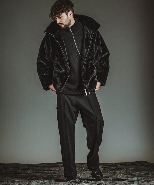 未使用タグ付✨FORMO ブルゾン　21S 完売　MA-1 ブルゾン　黒 NO ID.（ノーアイディー） ブルゾン アウター mj11322-フェイクファー