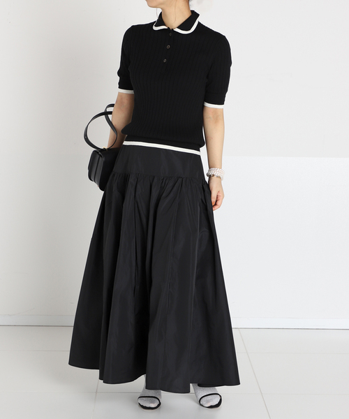 VERMEIL par iena」 フレアスカート 38 ブラック レディース VERMEIL