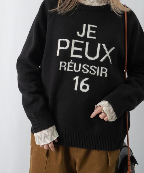 「LUCA/LADY LUCK LUCA」 長袖ニット FREE グレー レディース_画像7