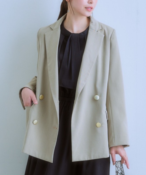 7days Life Styling テーラードジャケット M ベージュ レディース