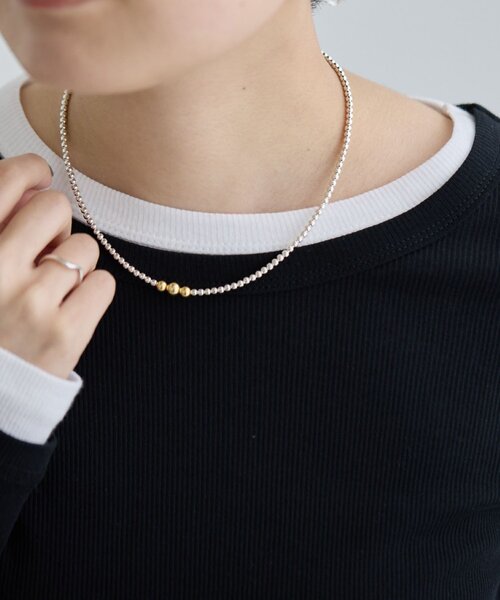 ear PAPILLONNER ナバホパールネックレス ear PAPILLONNER（イア パピヨネ） ネックレス 「スターリングシルバー