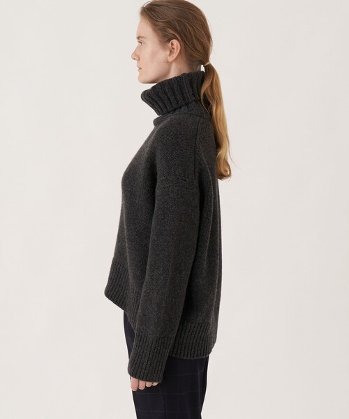 GALERIE VIE フード　ニット　フーデッドプルオーバー グレージュ GALERIE VIE フード ニット フーデッドプルオーバー グレージュ