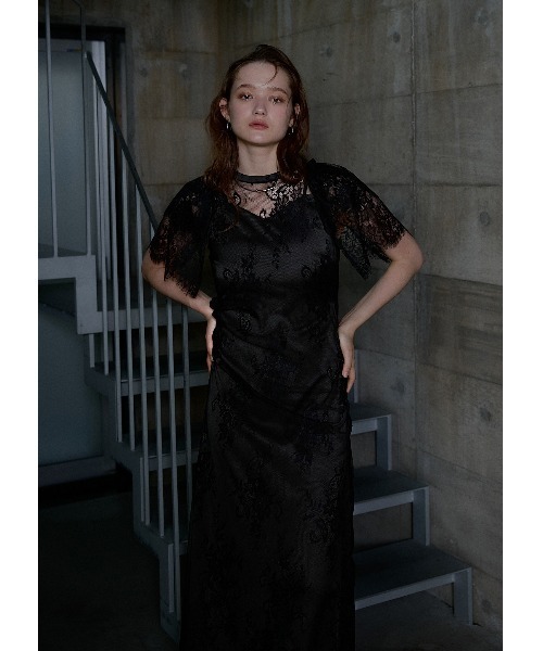 LE'RURE ドレス Lace layered scallop dress : ZOZOTOWN Yahoo!店