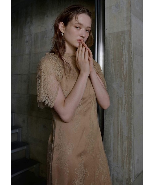 LE'RURE ドレス Lace layered scallop dress : ZOZOTOWN Yahoo!店