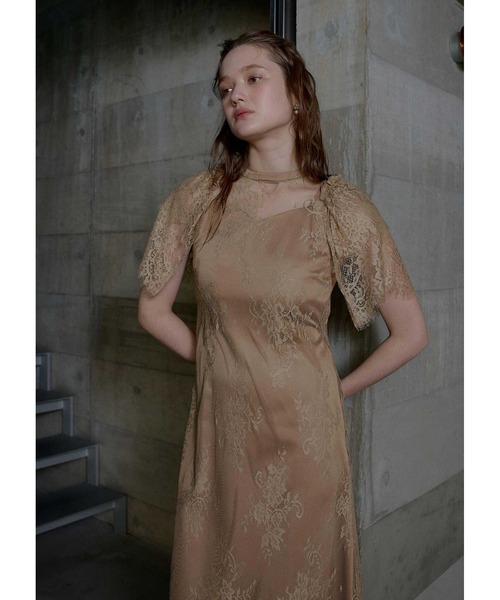 LE'RURE ドレス Lace layered scallop dress : ZOZOTOWN Yahoo!店