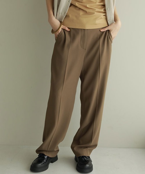 ETRE TOKYO（エトレトウキョウ） スラックス S ブラウン レディース