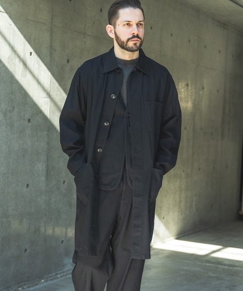 ミスターオリーブ　コート　未使用品　サイズM　ブラック MR.OLIVE（ミスターオリーブ） ステンカラーコート コート RINSE WASH