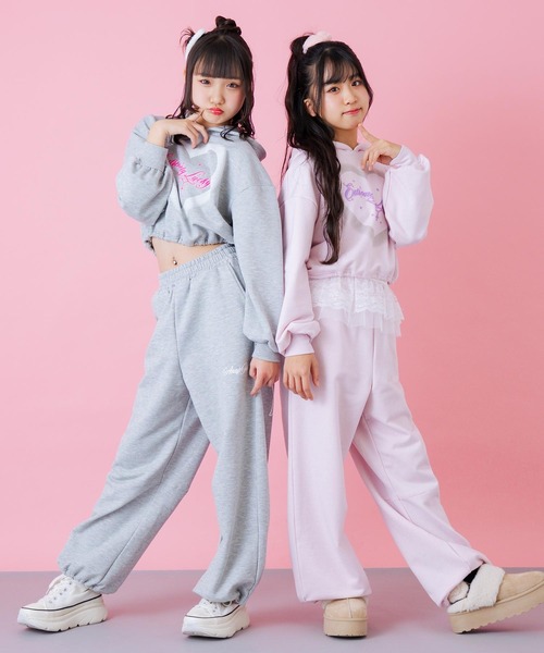 ANAP GiRL（アナップガール） オーバークロップドラメスウェット