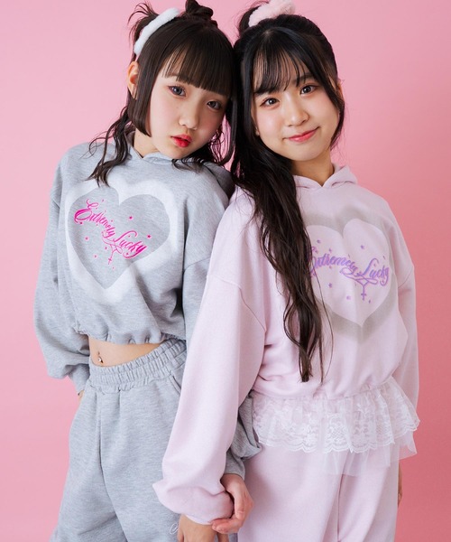 ANAP GiRL（アナップガール） オーバークロップドラメスウェット