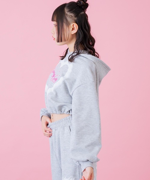 ANAP GiRL（アナップガール） オーバークロップドラメスウェット 