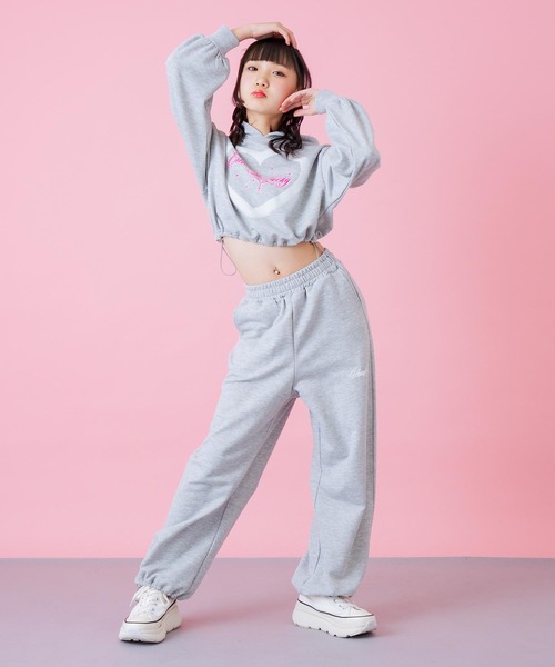 ANAP GiRL（アナップガール） オーバークロップドラメスウェット 