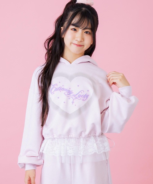 ANAP GiRL（アナップガール） オーバークロップドラメスウェット