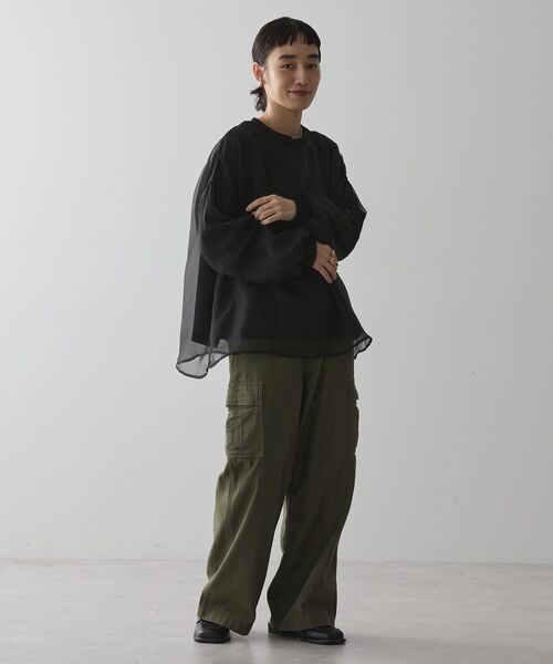 「AMERICAN HOLIC」 スウェットカットソー L アイボリー レディース_画像6