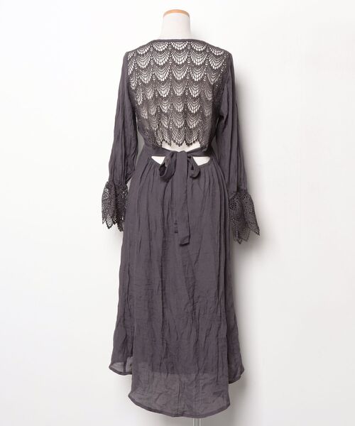 「Kastane」 長袖ワンピース FREE グレー レディース_画像2