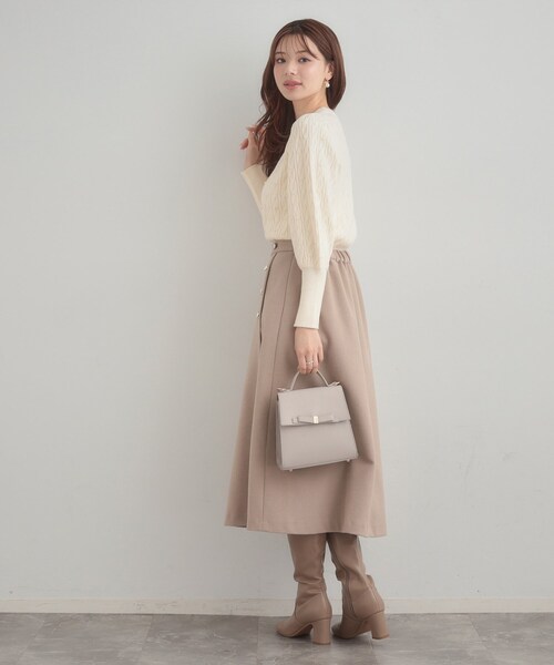 「couture brooch」 長袖ニット 38 アイボリー レディース_画像3