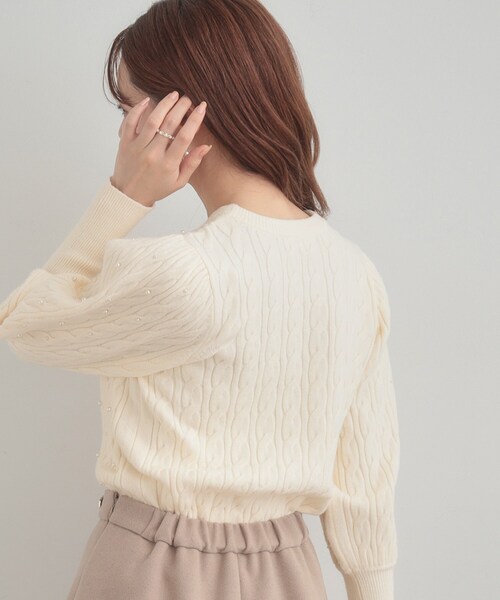 「couture brooch」 長袖ニット 38 アイボリー レディース_画像7